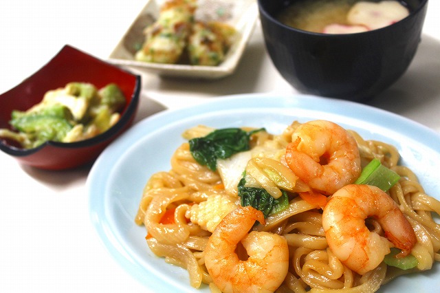 海鮮焼きうどん