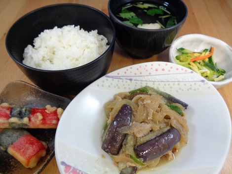 豚肉と茄子の胡麻みそ炒め