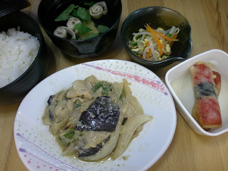 豚肉と茄子の胡麻みそ炒め